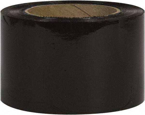 Made in USA - 3" x 1,000' 80 Gauge Black Bunding Stretch Film - Apex Tool & Supply