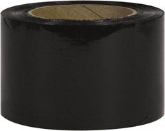 Made in USA - 3" x 1,000' 80 Gauge Black Bunding Stretch Film - Apex Tool & Supply