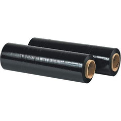 Made in USA - 15" x 1,500' 80 Gauge Black Blown Hand Stretch Film - Apex Tool & Supply
