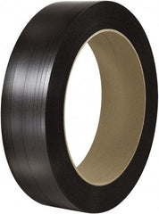 Made in USA - 4,500' Long x 1/2" Wide, Coil Case Polyester Hand Strapping - 500 Lb Capacity, 0.015" Thick - Apex Tool & Supply