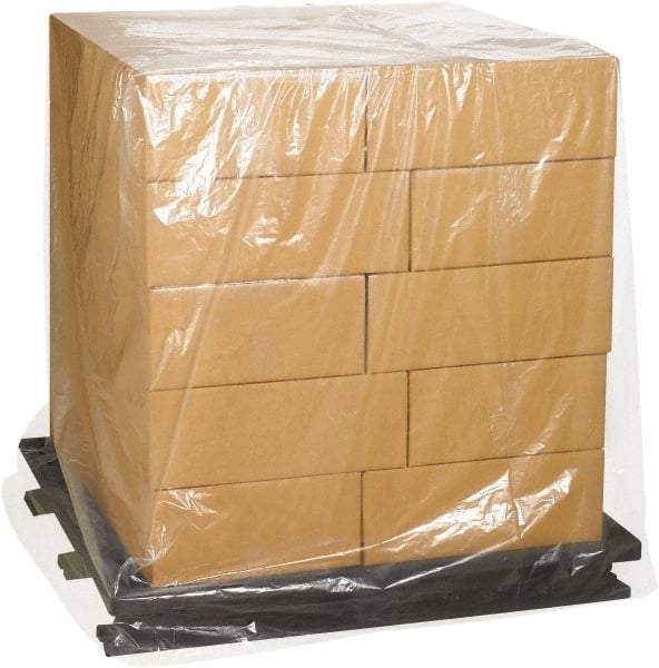Made in USA - 27" Long x 36" Wide x 65" High Pallet Cover - Clear, Case, 100 Piece - Apex Tool & Supply