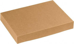 Made in USA - 8-1/2" Wide x 11-1/2" Long x 1-5/8" High Rectangle Chipboard Box - 1 Wall, Kraft (Color) - Apex Tool & Supply