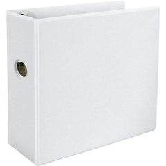 Universal One - 1,050 Sheet Capacity, 8-1/2 x 11", View Ring Binder - Polypropylene, White - Apex Tool & Supply