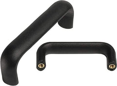Electro Hardware - 5.91" Between Centers M8 Hole, Polyamide External Pull Handle - 1.14" Handle Width, 2.28" Handle Height, 6.61" OAL, Plastic Finish - Apex Tool & Supply