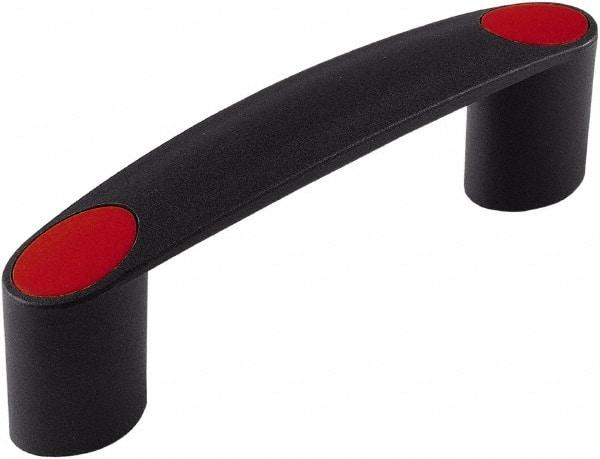 Electro Hardware - 4.61" Between Centers M6 Hole, Polyamide External Pull Handle - 0.98" Handle Width, 1.60" Handle Height, 5.75" OAL, Plastic Finish - Apex Tool & Supply