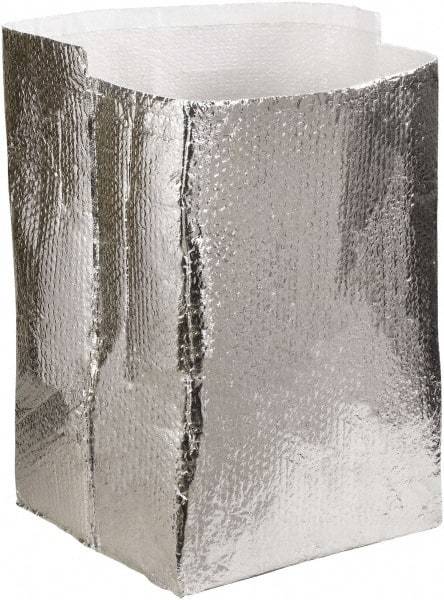 Made in USA - 16" Long x 16" Wide x 16" High x 3/16" Thick Box Liner - Silver, Case - Apex Tool & Supply