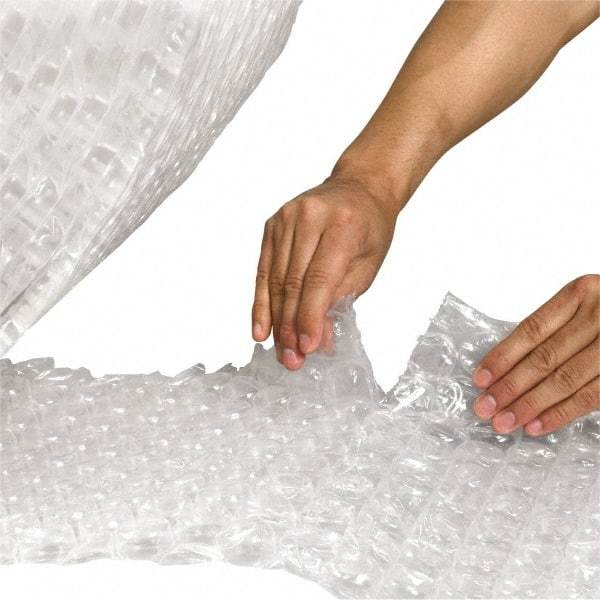 Made in USA - 125' Long x 48" Wide x 1/2" Thick, Bubble Roll - Clear - Apex Tool & Supply
