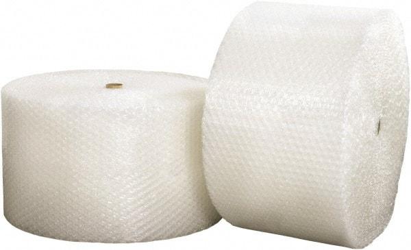 Made in USA - 250' Long x 24" Wide x 1/2" Thick, Bubble Roll - Clear - Apex Tool & Supply