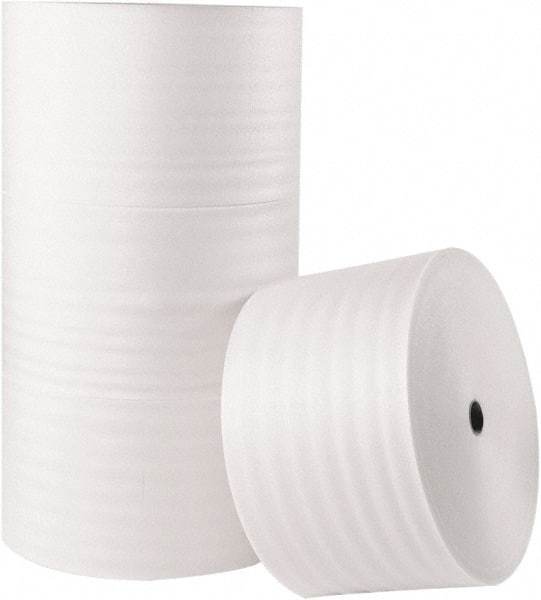 Made in USA - 350' Long x 12" Wide x 1/8" Thick, Polyethylene Foam - White - Apex Tool & Supply