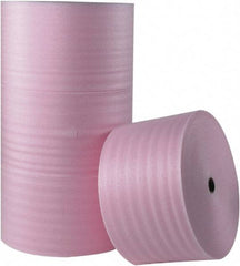 Made in USA - 250' Long x 6" Wide x 1/4" Thick, Polyethylene Foam - Pink - Apex Tool & Supply