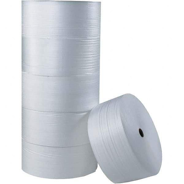 Made in USA - 750' Long x 72" Wide x 3/32" Thick, Foam Roll - White - Apex Tool & Supply