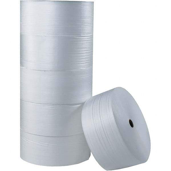 Made in USA - 750' Long x 18" Wide x 3/32" Thick, Foam Roll - White - Apex Tool & Supply