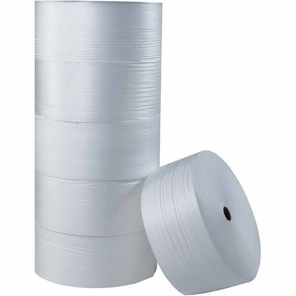 Made in USA - 1,250' Long x 72" Wide x 1/16" Thick, Foam Roll - White - Apex Tool & Supply
