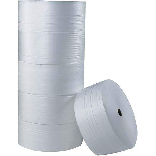 Made in USA - 2,000' Long x 18" Wide x 5/16" Thick, Foam Roll - White - Apex Tool & Supply