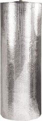 Made in USA - 125' Long x 48" Wide x 3/16" Thick, Bubble Roll - Silver - Apex Tool & Supply