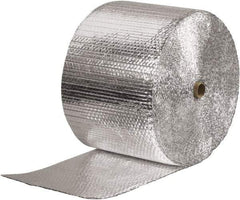 Made in USA - 125' Long x 16" Wide x 3/16" Thick, Bubble Roll - Silver - Apex Tool & Supply