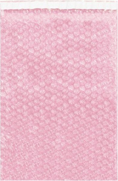 Value Collection - 7-1/2" Long x 4" Wide, Adhesive Flap Antistatic Bubble Pouch - Pink, Standard Grade - Apex Tool & Supply