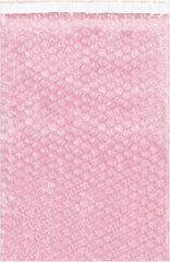 Value Collection - 6" Long x 6-1/2" Wide, Adhesive Flap Antistatic Bubble Pouch - Pink, Standard Grade - Apex Tool & Supply