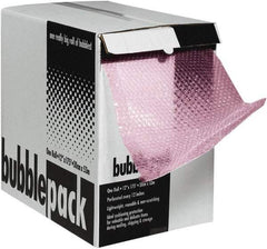 Made in USA - 600" Long x 12" Wide, Antistatic Bubble Roll - Pink, Standard Grade - Apex Tool & Supply