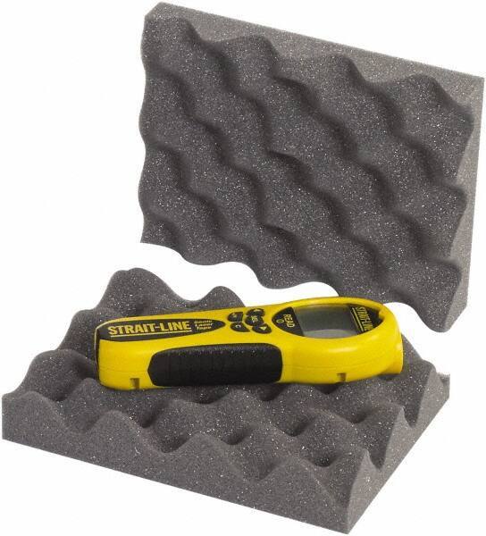Made in USA - 6" Wide x 2" Thick, Convoluted Foam - Charcoal - Apex Tool & Supply