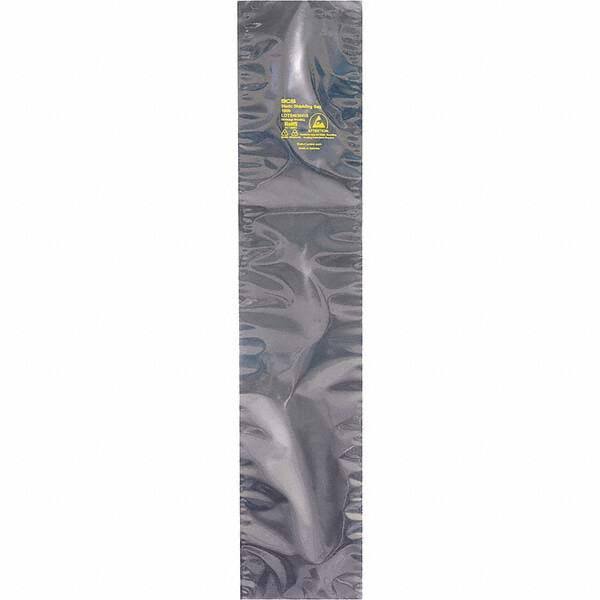 Made in USA - 24" Long x 10" Wide, 3.1 mil Thick, Open Top Static Shield Bag - Transparent, Metal-In, Standard Grade - Apex Tool & Supply