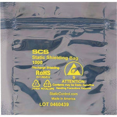 Made in USA - 24" Long x 24" Wide, 3.1 mil Thick, Self Seal Static Shield Bag - Transparent, Metal-In, Standard Grade - Apex Tool & Supply