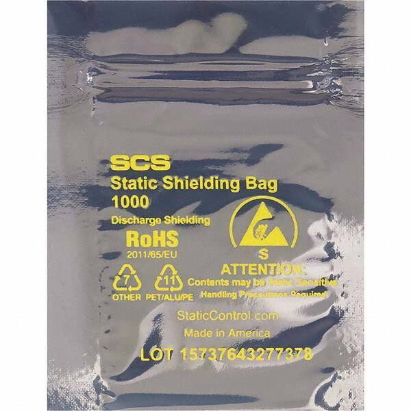 Made in USA - 24" Long x 20" Wide, 3.1 mil Thick, Self Seal Static Shield Bag - Transparent, Metal-In, Standard Grade - Apex Tool & Supply