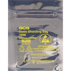 Made in USA - 20" Long x 15" Wide, 3.1 mil Thick, Self Seal Static Shield Bag - Transparent, Metal-In, Standard Grade - Apex Tool & Supply