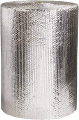 Made in USA - 125' Long x 24" Wide x 3/16" Thick, Bubble Roll - Silver - Apex Tool & Supply
