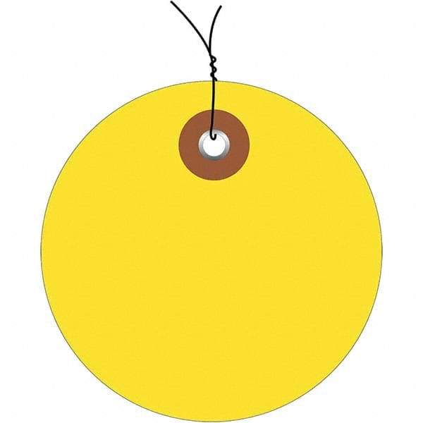 Made in USA - Safety & Facility Blank Tag - Yellow Vinyl - Apex Tool & Supply