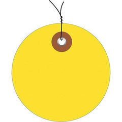 Made in USA - Safety & Facility Blank Tag - Yellow Vinyl - Apex Tool & Supply