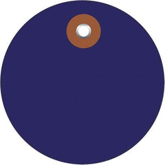 Made in USA - Safety & Facility Blank Tag - Blue Vinyl - Apex Tool & Supply
