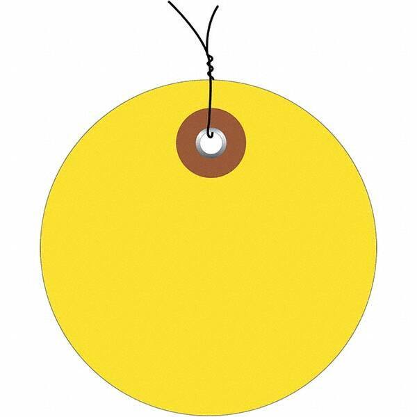 Made in USA - Safety & Facility Blank Tag - Yellow Vinyl - Apex Tool & Supply