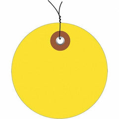 Made in USA - Safety & Facility Blank Tag - Yellow Vinyl - Apex Tool & Supply