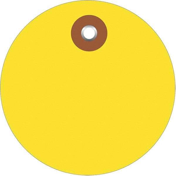 Made in USA - Safety & Facility Blank Tag - Yellow Vinyl - Apex Tool & Supply
