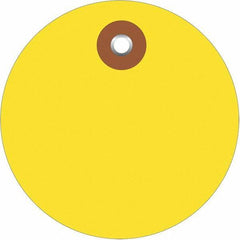 Made in USA - Safety & Facility Blank Tag - Yellow Vinyl - Apex Tool & Supply