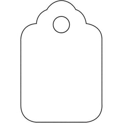 Made in USA - 1-1/8" High x 1-3/4" Long, Safety & Facility Blank Tag - White Cardstock - Apex Tool & Supply