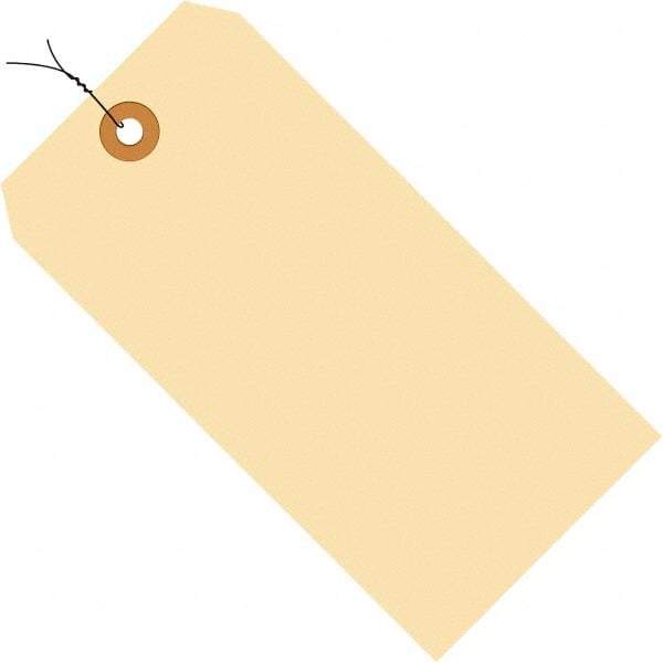 Made in USA - 3-3/4" High x 1-7/8" Long, Safety & Facility Blank Tag - Manila Cardstock - Apex Tool & Supply