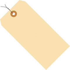 Made in USA - 5-1/4" High x 2-5/8" Long, Safety & Facility Blank Tag - Manila Cardstock - Apex Tool & Supply