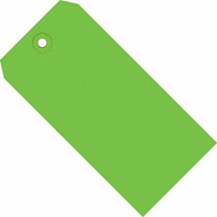 Made in USA - 3-1/4" High x 1-5/8" Long, Safety & Facility Blank Tag - Green Cardstock - Apex Tool & Supply
