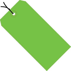 Made in USA - 5-1/4" High x 2-5/8" Long, Safety & Facility Blank Tag - Green Cardstock - Apex Tool & Supply