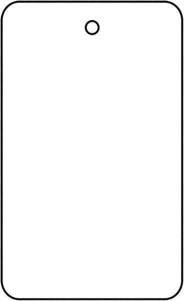 Made in USA - 1-3/4" High x 2-7/8" Long, Safety & Facility Blank Tag - White Cardstock - Apex Tool & Supply