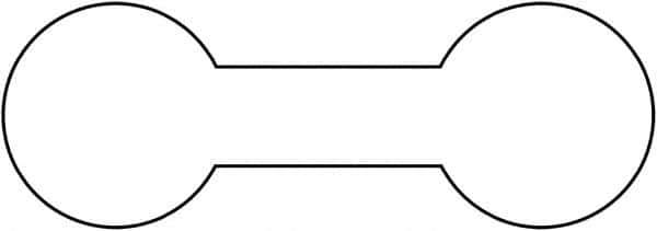 Made in USA - 5/16" High x 7/16" Long, Safety & Facility Blank Tag - White Cardstock - Apex Tool & Supply