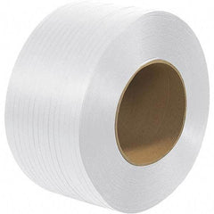 Made in USA - 12,900' Long x 3/8" Wide, Coil Case Polypropylene Strapping - 300 Lb Capacity, 0.024" Thick - Apex Tool & Supply
