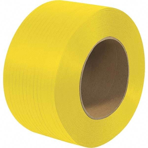 Made in USA - 18,000' Long x 1/4" Wide, Coil Case Polypropylene Strapping - 200 Lb Capacity, 0.022" Thick - Apex Tool & Supply