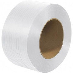 Made in USA - 9,900' Long x 1/2" Wide, Coil Case Polypropylene Strapping - 300 Lb Capacity, 0.023" Thick - Apex Tool & Supply