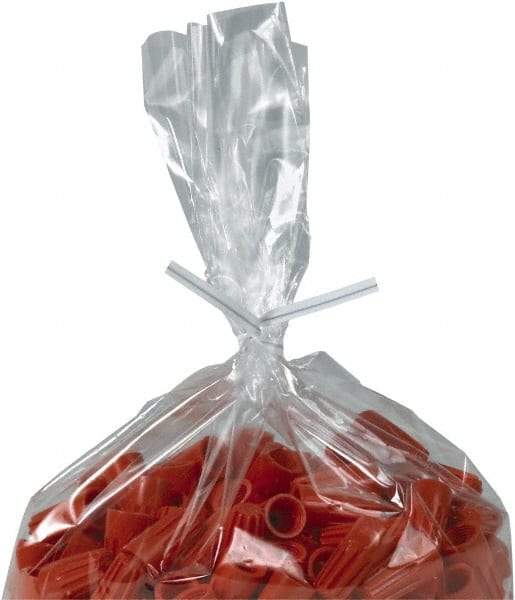 Made in USA - 6" Long, Bag Tie - White - Apex Tool & Supply