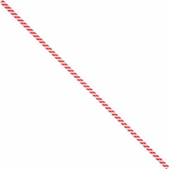 Made in USA - 7" Long, Bag Tie - Red/White - Apex Tool & Supply