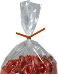 Made in USA - 5" Long, Bag Tie - Orange - Apex Tool & Supply