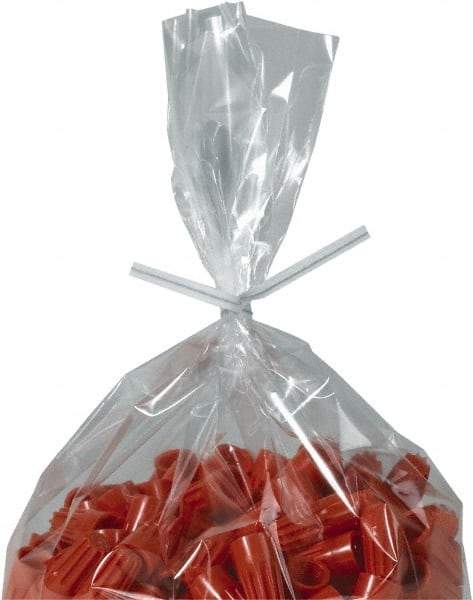 Made in USA - 9" Long, Bag Tie - White - Apex Tool & Supply